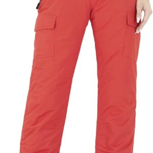 Women's Insulated Snow Ski Pants Waterproof Winter Snowboarding Skiing Cargo Pants