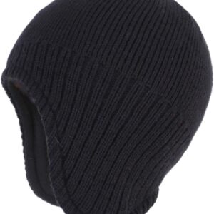 Mens Warm Winter Hats  Lined Earflap Hat Daily Beanie Watch Cap