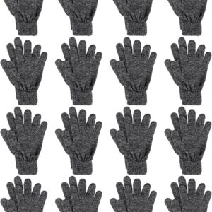 16 Pairs Winter Gloves for Men Women Knit Stretchy Warm Gloves Adult Magic Gloves Bulk Pack
